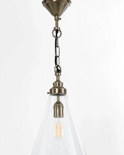 Glasden Glass Pendant in Brass