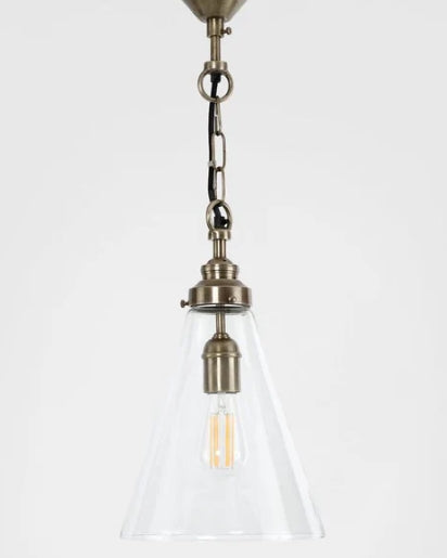 Glasden Glass Pendant in Brass