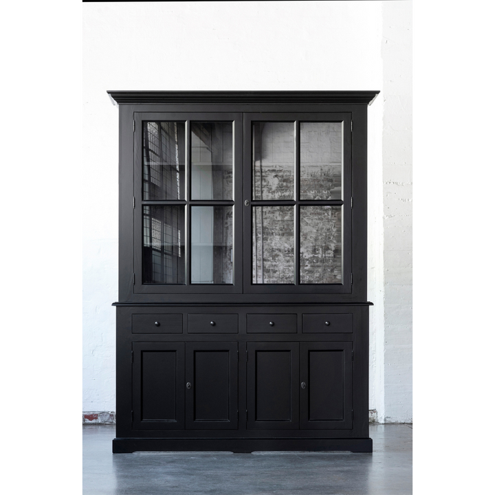 French Window Cabinet - Black