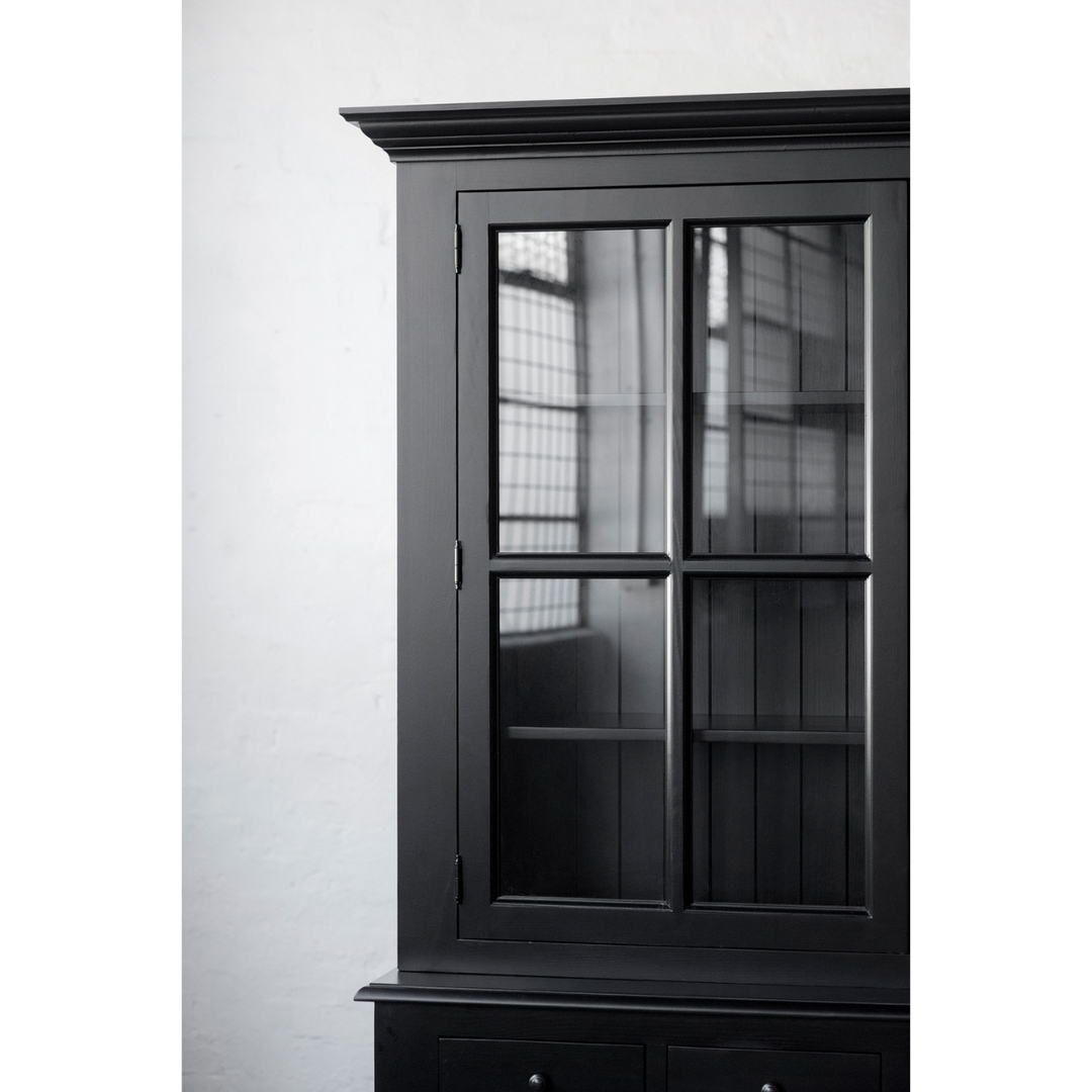 French Window Cabinet - Black