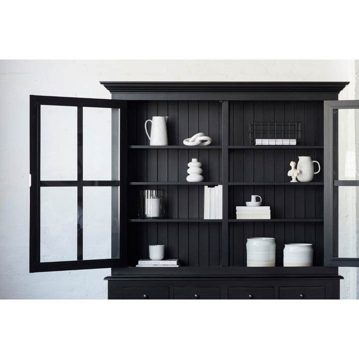 French Window Cabinet - Black