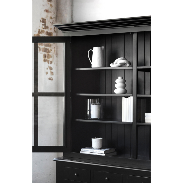 French Window Cabinet - Black