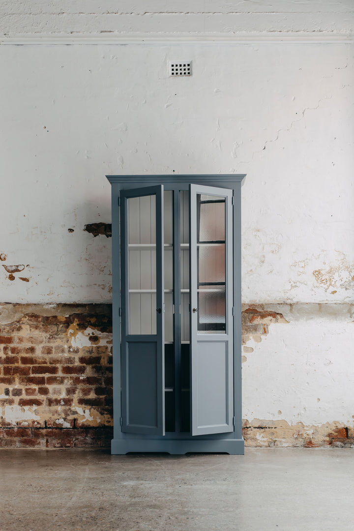 Maxwell Display Cabinet - Navy & Grey