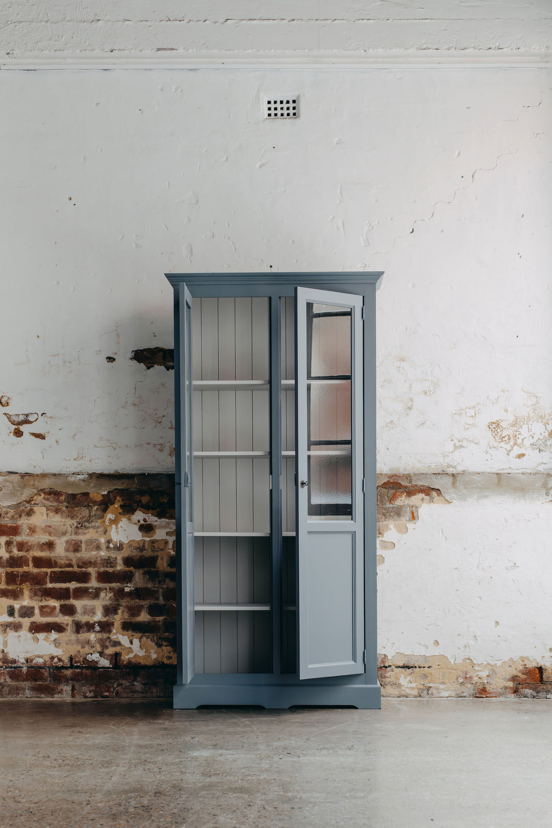 Maxwell Display Cabinet - Navy & Grey
