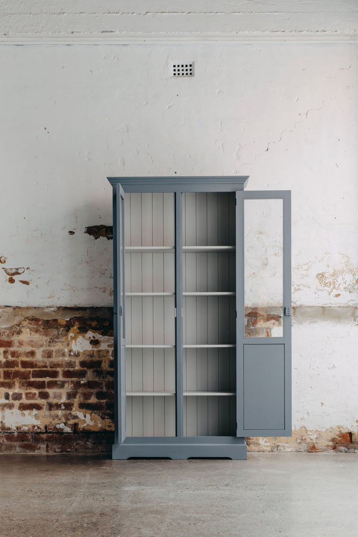 Maxwell Display Cabinet - Navy & Grey