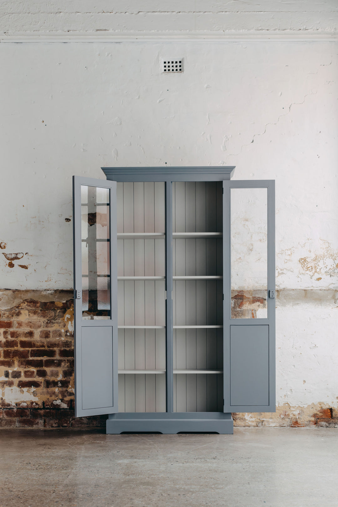 Maxwell Display Cabinet - Navy & Grey
