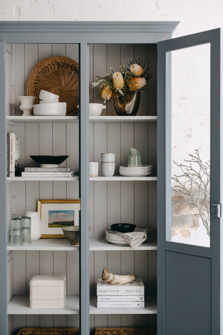 Maxwell Display Cabinet - Navy & Grey