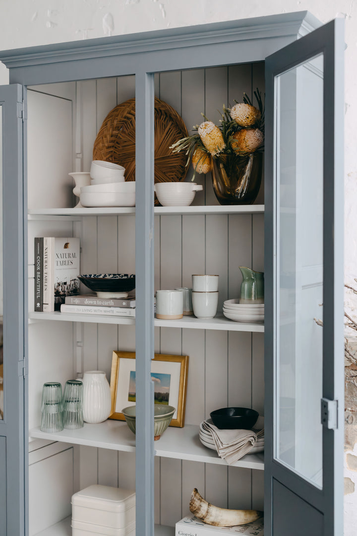 Maxwell Display Cabinet - Navy & Grey