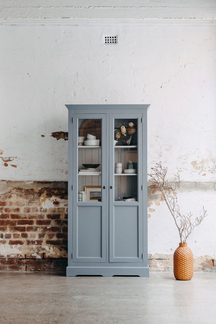 Maxwell Display Cabinet - Navy & Grey