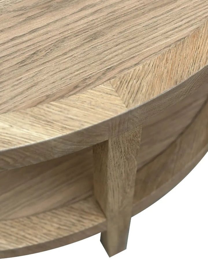 Audrey Oak Coffee Table wood finish detail