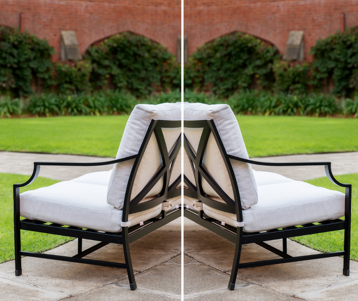 Perfectly Paired: Set of 2 Portofino Outdoor Sofa's in Black