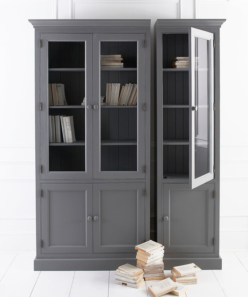 Glazed Cabinet - Dark Grey