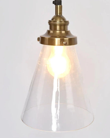 Glasden Glass Pendant in Brass