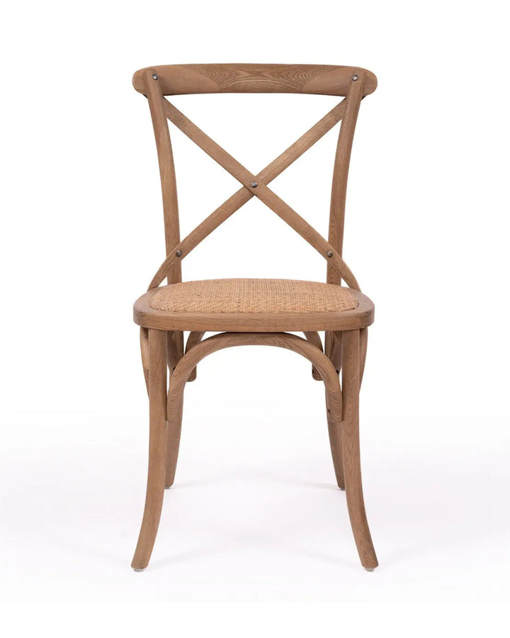 Hamptons Natural Oak Dining Chair Rustic Charm Interiors