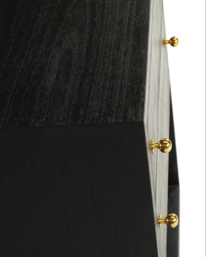 Huxley Bedside Table - Black Rustic Charm Interiors - Top Detail