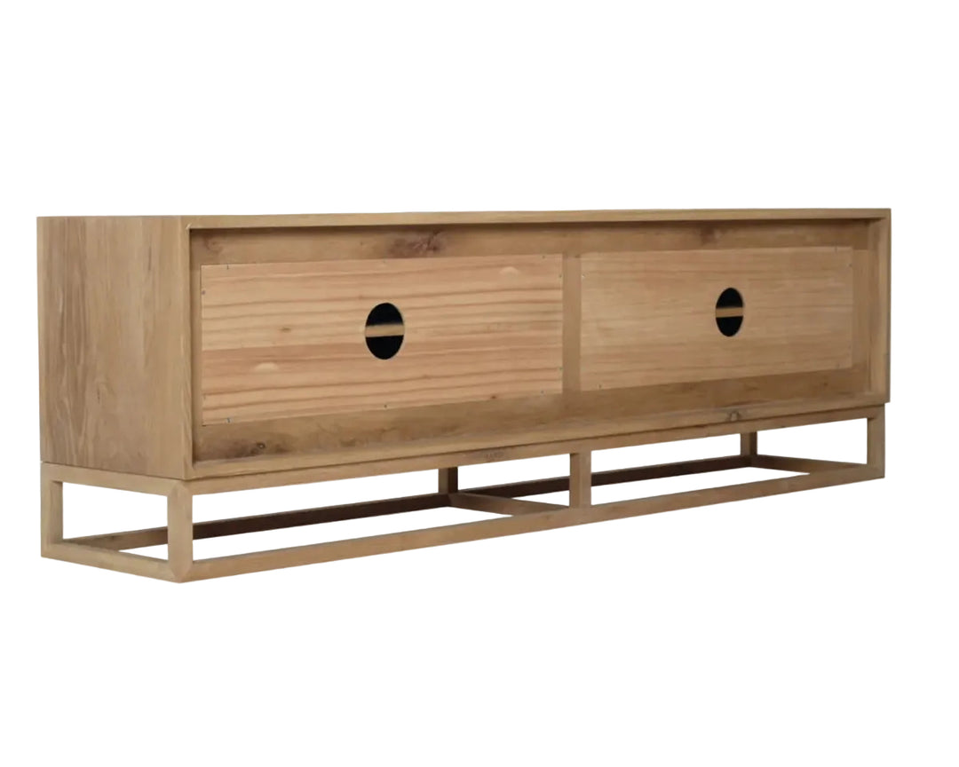 Huxley TV Entertainment Unit - 4 Door Rustic Charm Interiors - Back profile