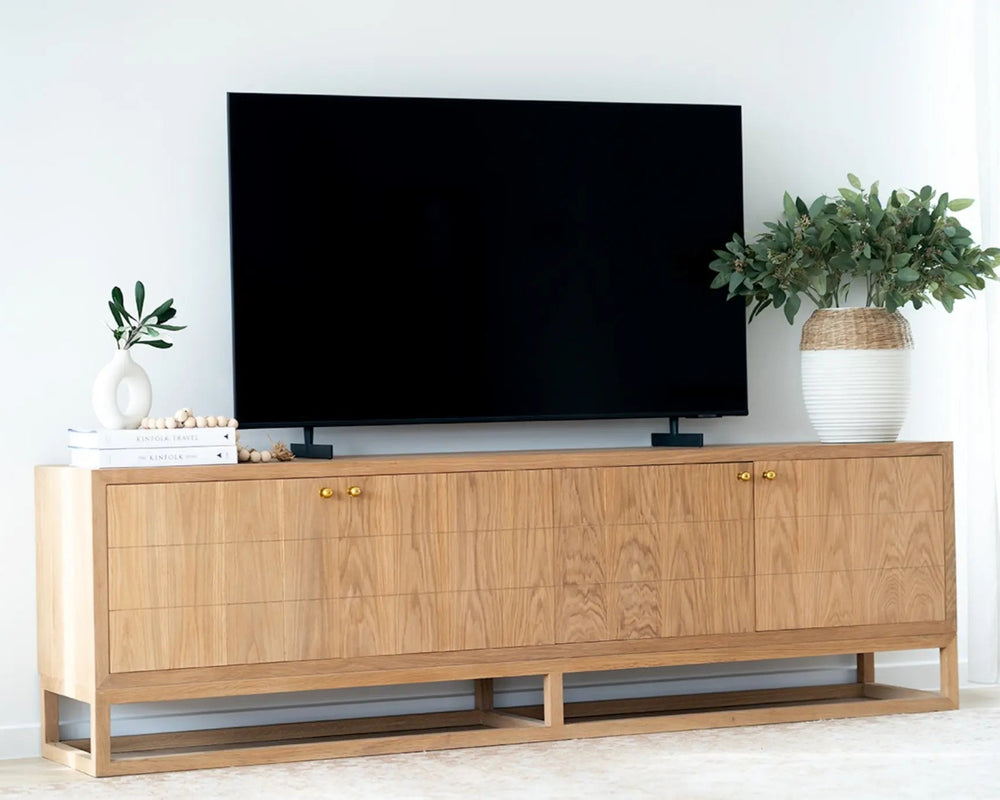 Huxley TV Entertainment Unit - 4 Door Rustic Charm Interiors