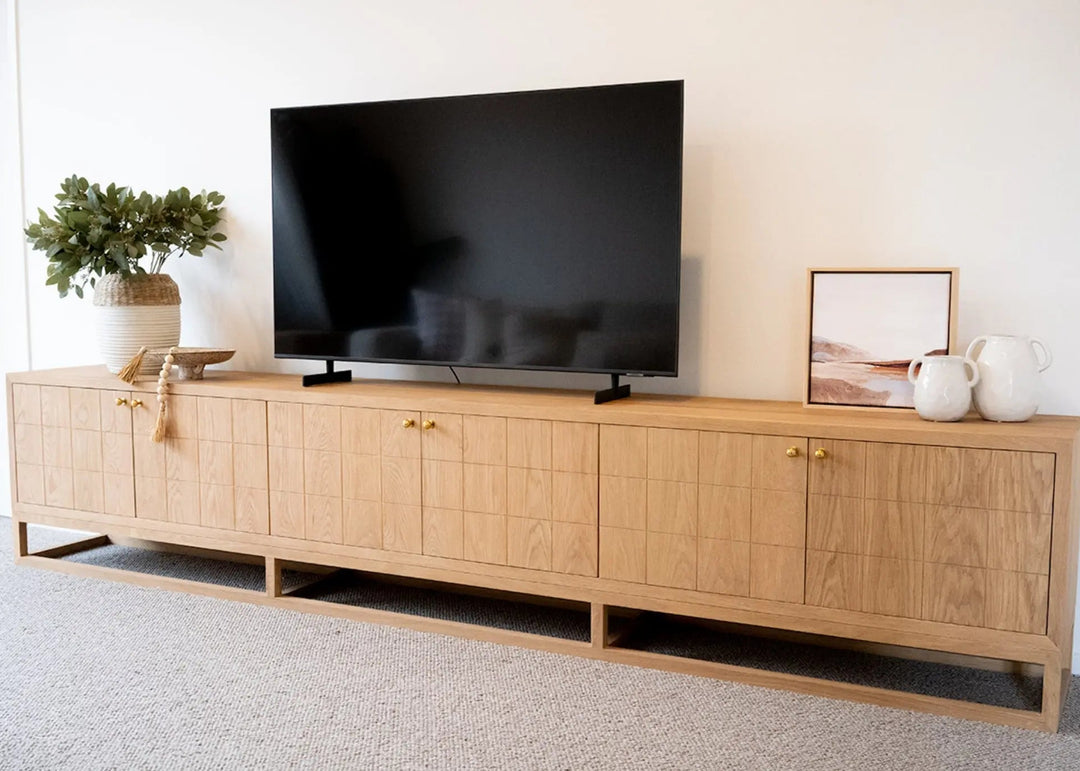 Huxley TV Entertainment Unit - 6 Door Rustic Charm Interiors - lifestyle image