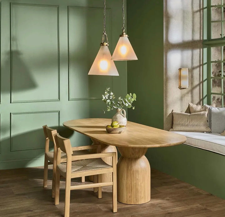 Glasden Glass Pendant in Brass - Large - Frosted Glass