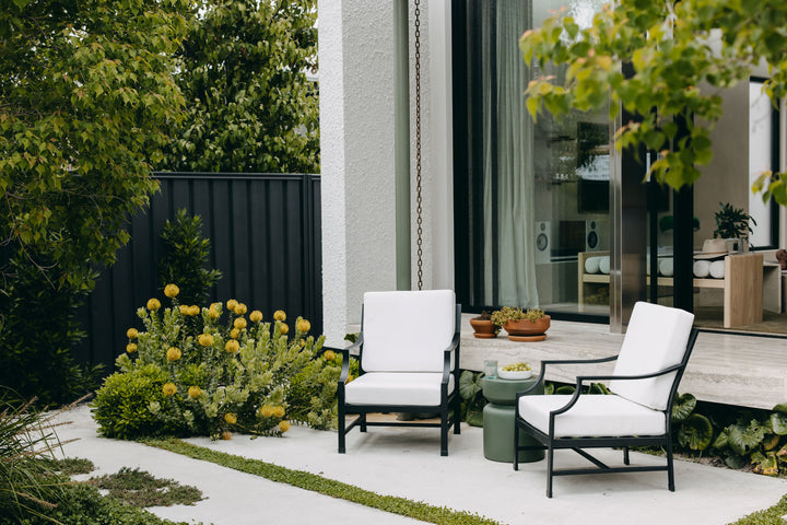 Perfectly Paired: Set of 2 Portofino Armchairs in Black