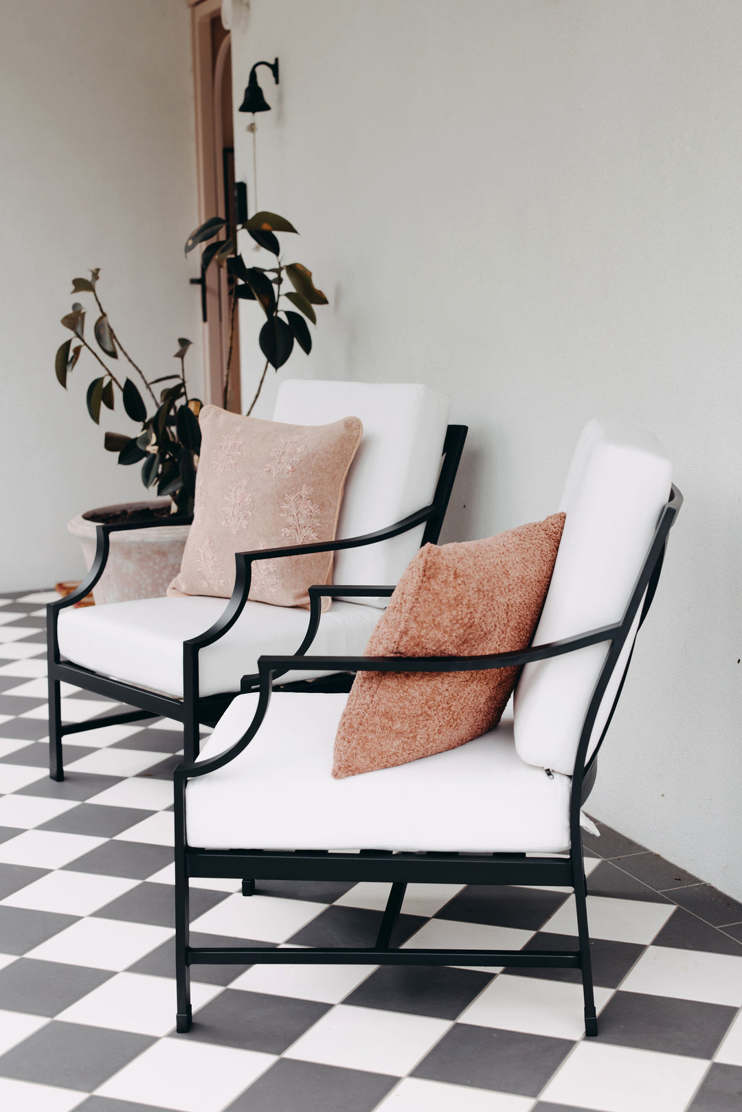 Perfectly Paired: Set of 2 Portofino Armchairs in Black