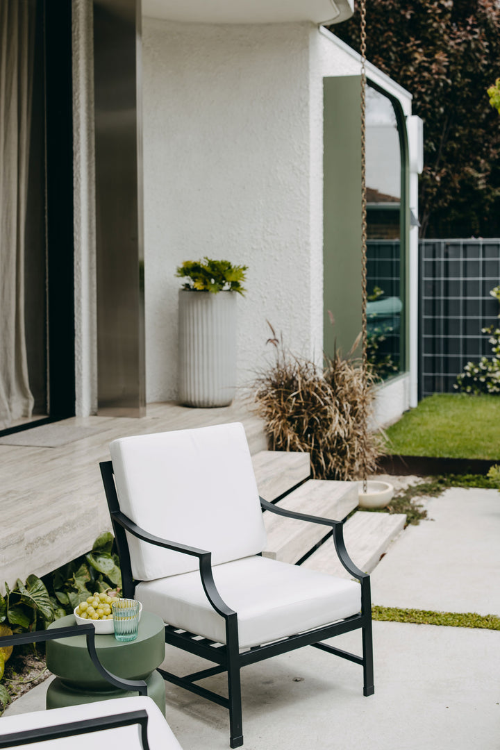 Portofino Outdoor Lounge Armchair in Black