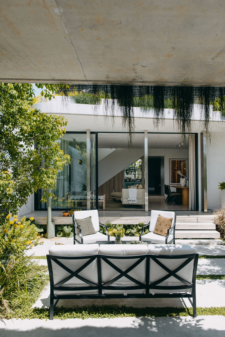 Perfectly Paired: Set of 2 Portofino Outdoor Sofa's in Black