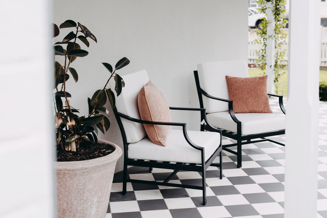 Perfectly Paired: Set of 2 Portofino Armchairs in Black