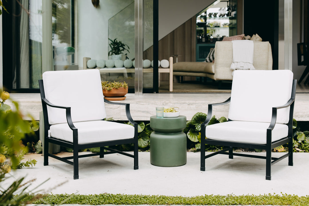 Perfectly Paired: Set of 2 Portofino Armchairs in Black