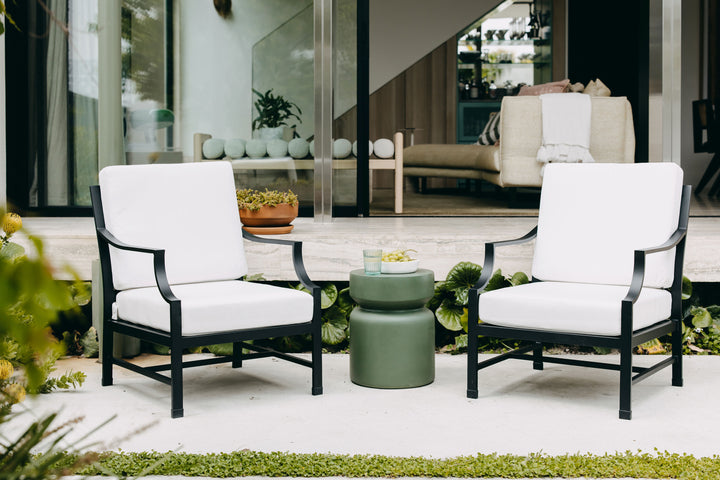 Perfectly Paired: Set of 2 Portofino Armchairs in Black