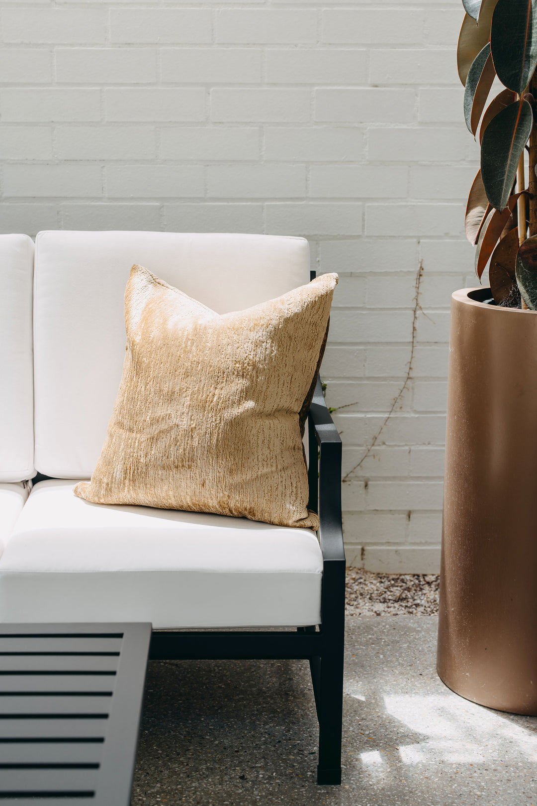 Perfectly Paired: Set of 2 Portofino Outdoor Sofa's in Black