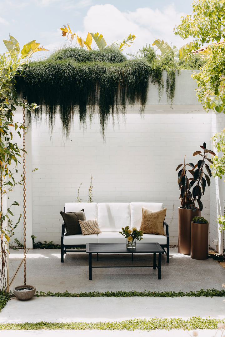 Perfectly Paired: Set of 2 Portofino Outdoor Sofa's in Black