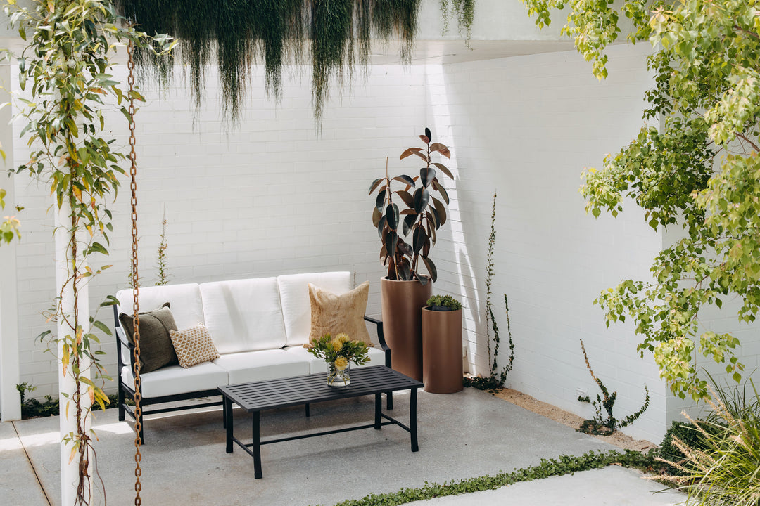 Perfectly Paired: Set of 2 Portofino Outdoor Sofa's in Black