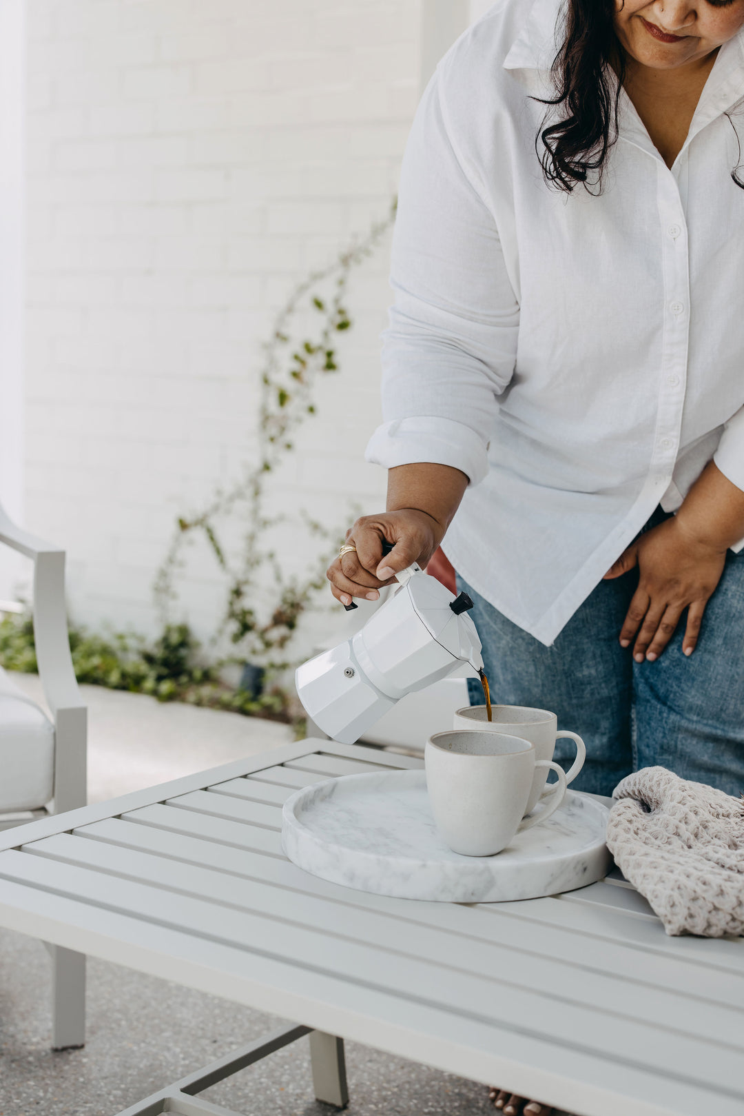 Portofino Outdoor Coffee Table  - Alabaster