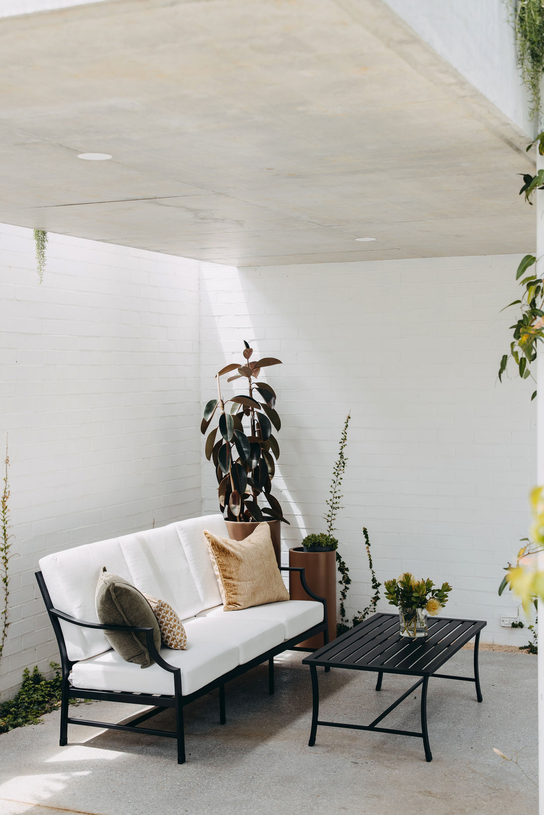 Portofino 3-Seater Outdoor Sofa in Black