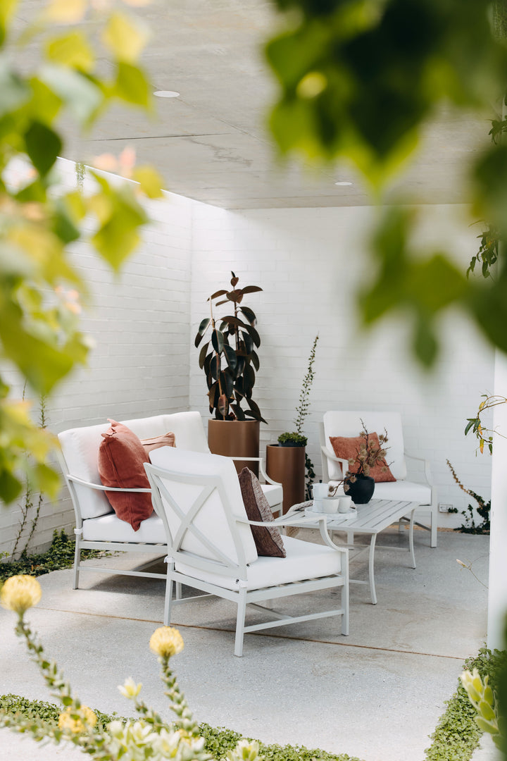Perfectly Paired: Set of 2 Portofino Armchairs in Alabaster