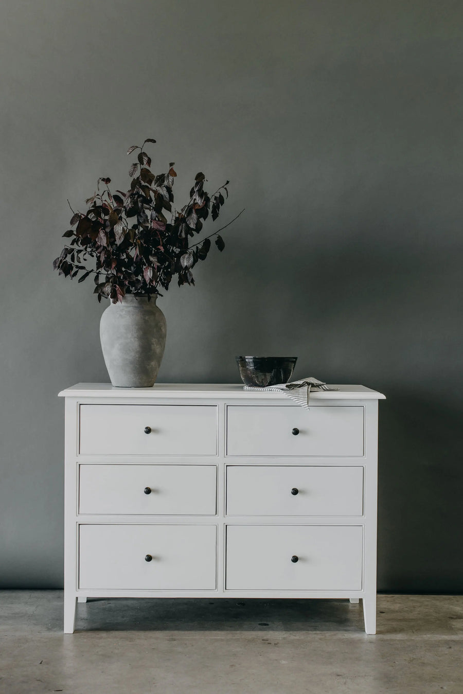Durham 6 Drawer Chest - White -Archive Sale Rustic Charm Interiors
