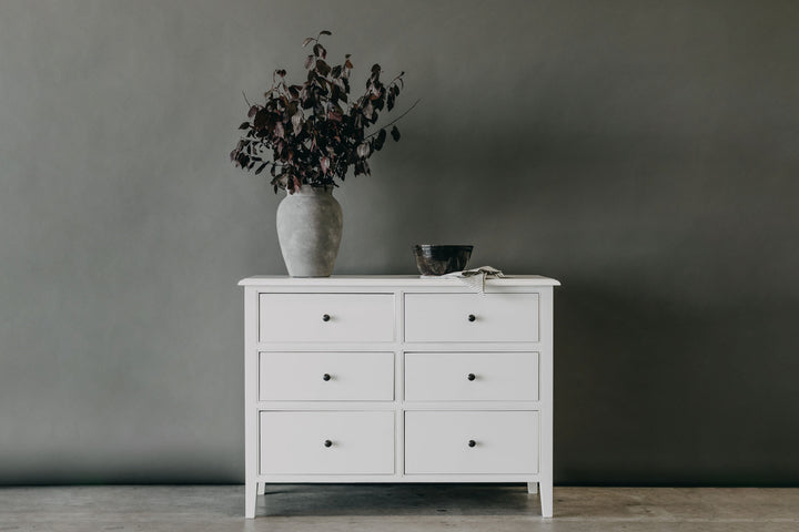 Durham 6 Drawer Chest - White