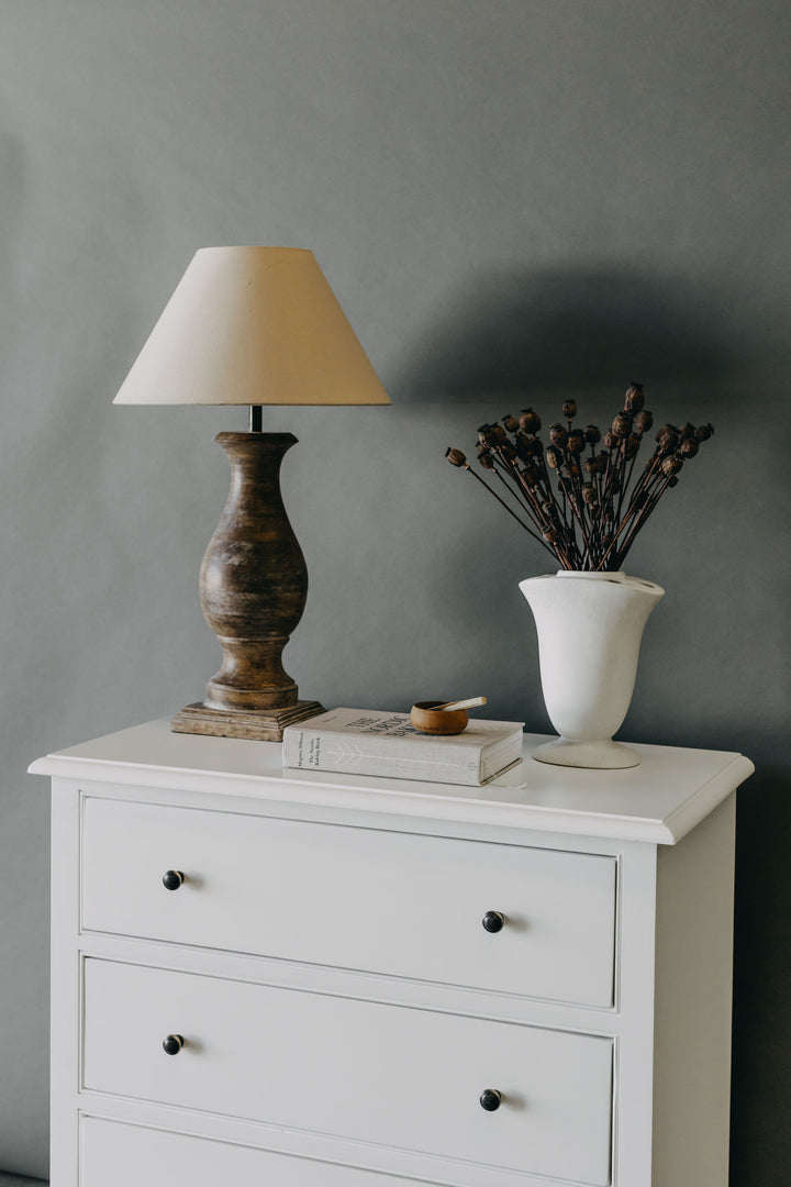 Durham 3 Drawer Nightstand - White