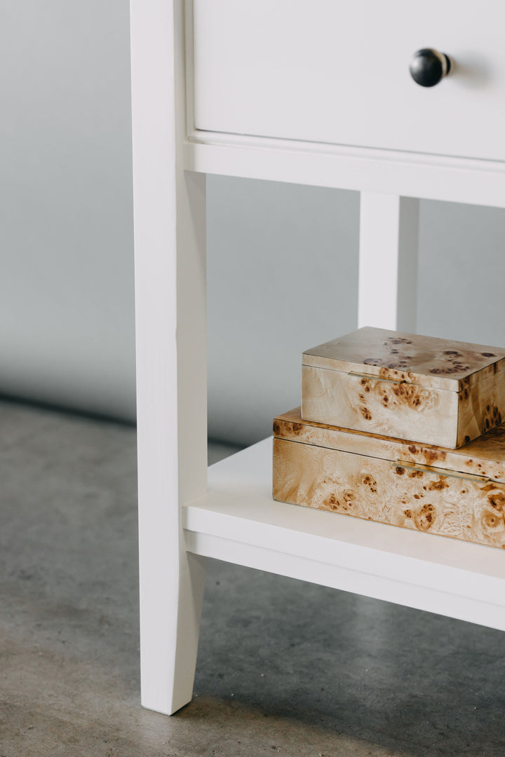 Durham Bedside Table - White