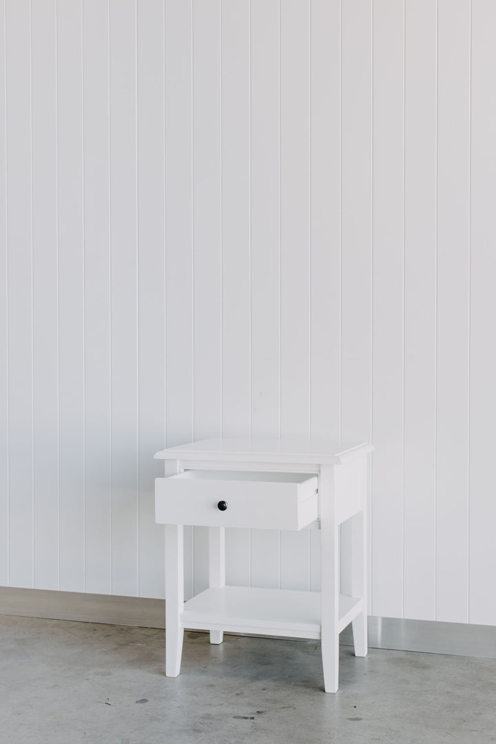 Durham Bedside Table - White