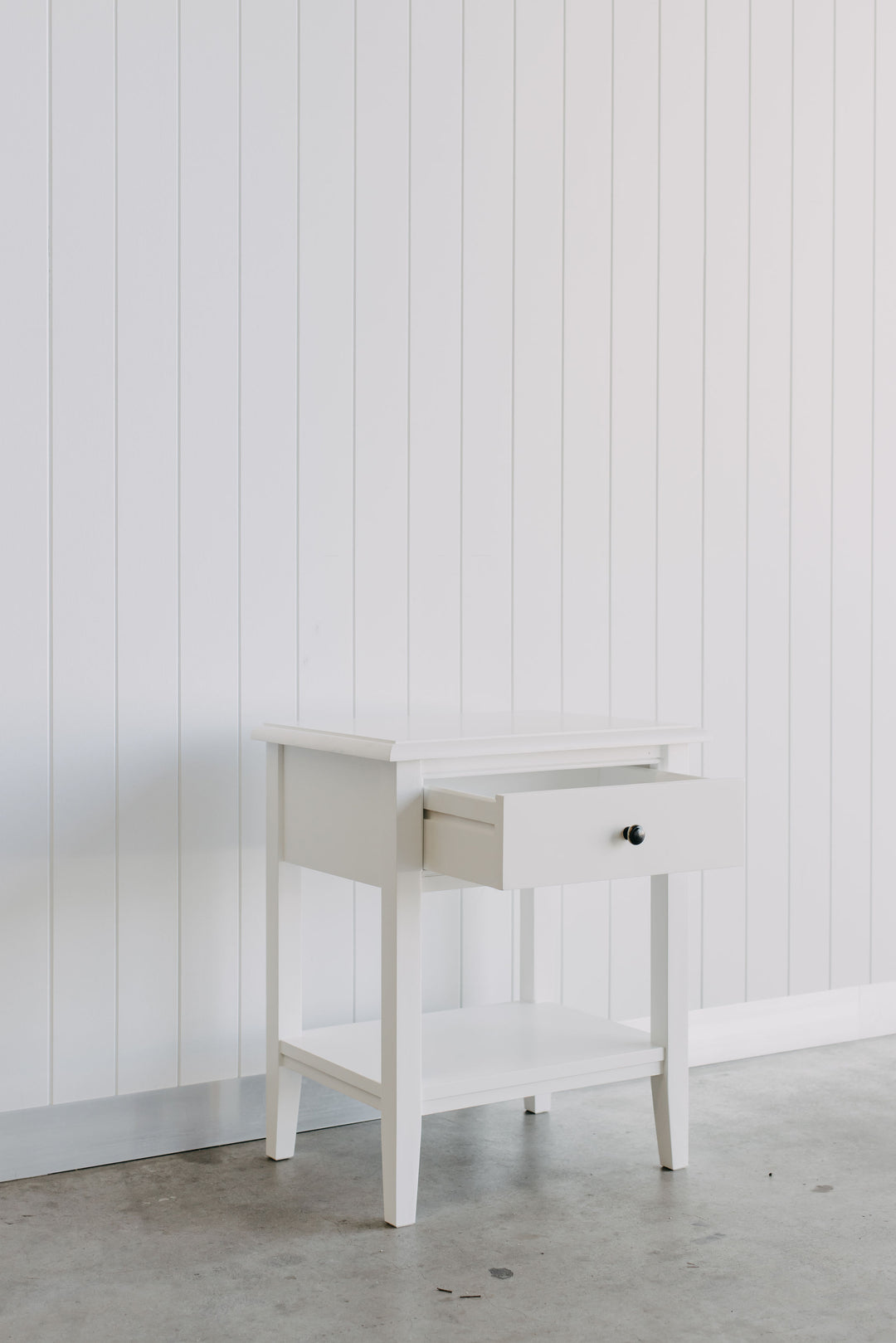 Durham Bedside Table - White