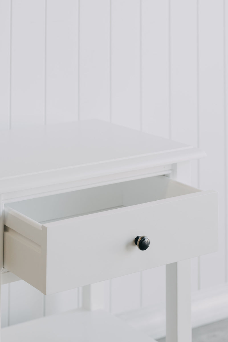 Durham Bedside Table - White