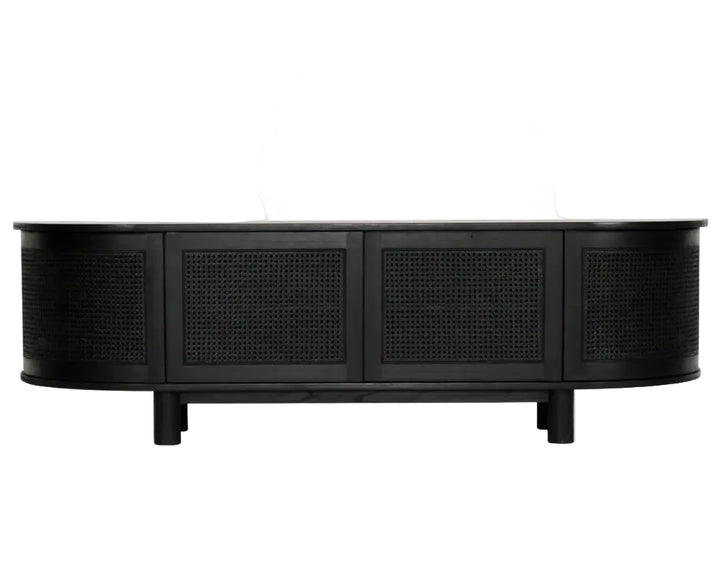 Luca TV Media Unit in Black- Regular | Rustic Charm Interiors