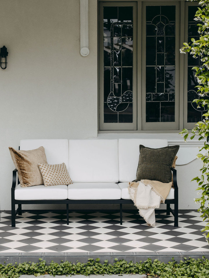 Portofino 3-Seater Outdoor Sofa in Black