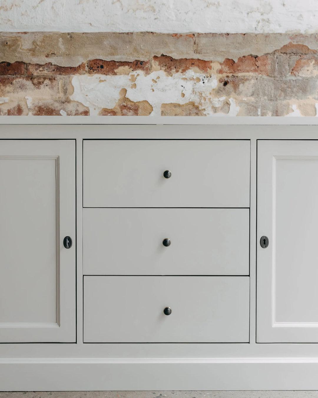 New England Buffet - Grey | Rustic Charm Interiors - Hardware Detail