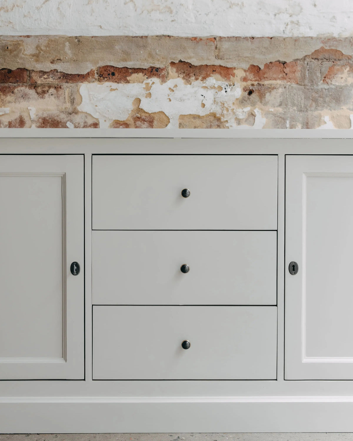 New England Buffet - Grey | Rustic Charm Interiors - Hardware Detail