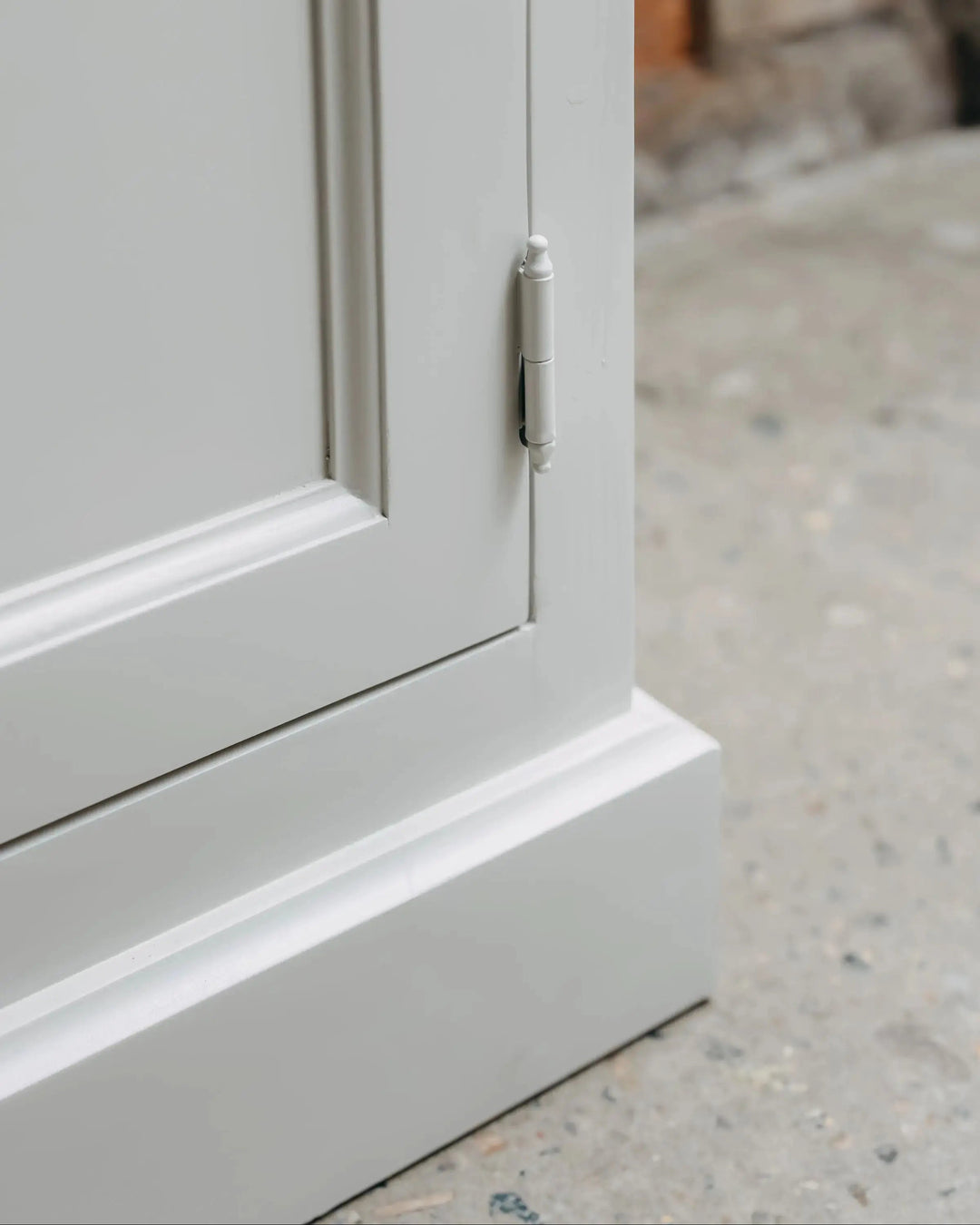 New England Buffet - Grey | Rustic Charm Interiors - Plinth Detail