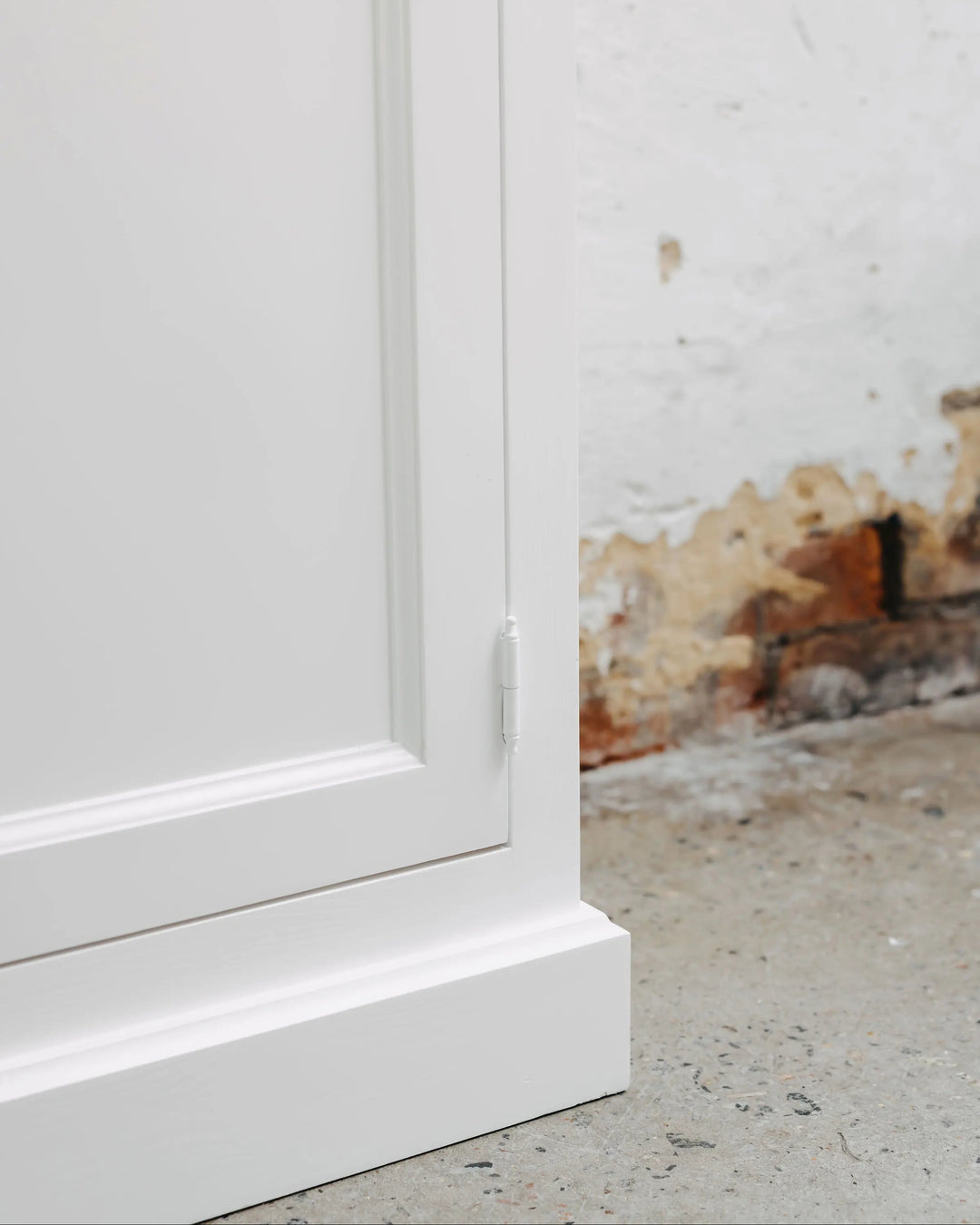 New England Buffet - Polar White | Rustic Charm Interiors - Plinth Base Detail
