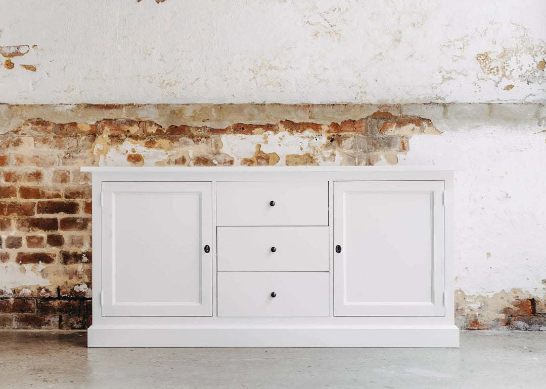 New England Buffet - Polar White | Rustic Charm Interiors